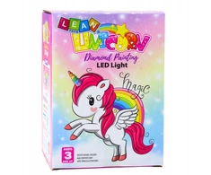 Lean Toys Creative Kūrybinis rinkinys Vienaragis stiklainyje Deimantai Naktinė lempa Nuotolinio valdymo pultas „pasidaryk pats“