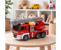 Lean Toys Žaislinė gaisrinė mašina su strėle ir vandens funkcija