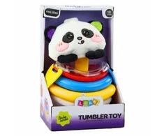 Lean Toys Žaislas vaikams pandos formos su žiedais