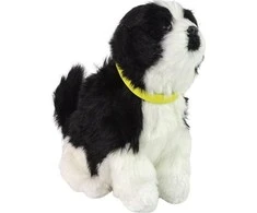 Lean Toys Interaktyvus žaislinis šuo Border Collie, juodai baltas, su garso ir judesio funkcijomis