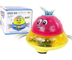 Vandens žaislas Lean Toys NSO kamuolys su muzika ir šviesomis, rožinis