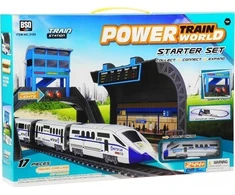 Lean Toys Vaikų Žaislinis Traukinys su Geležinkelio Stotimi