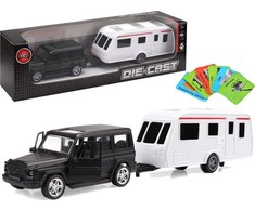 Zestaw Automobilis su kempingu Juodas Jeep