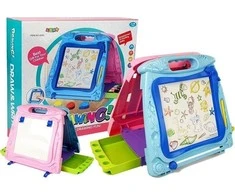 Lean Toys Dvipusė piešimo lenta su priedais LeanToys
