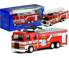 Lean Toys Gaisrinė mašina su 2 kopėčiomis