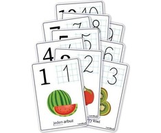 Learnhow moji lenta A4 - Skaičiai 1-10 10 kortelių