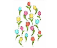 LearnHow Dvišalės langų dekoracijos - Tulips 02 16vnt