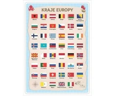 LearnHow Mokomasis plakatas – Europos šalys A3