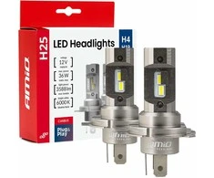 LED žibintų lemputės H25 CANBUS H4 H19 12V 36W, AMIO-04711
