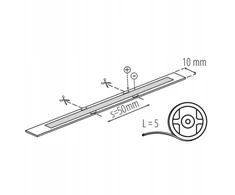 LED juosta Kanlux Šviesos virvė LCOBH14,4W/M24IP00-WW 1950lm/m 3000K ritinėlis 5m Ra90 39437