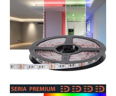 LED juostelė Prescot aukščiausios kokybės LED juosta E020-050-10-RGBNW50 12V 60led RGB+NW 4in1 SMD5050 (50) PL3Y
