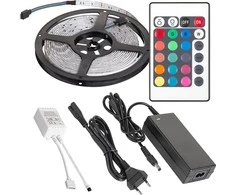 Rebel LED juostos RGB 5m rinkinys 12V