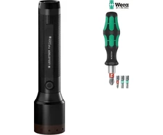 LED Lenser Žibintuvėlis Ledlenser Žibintuvėlis P6R Core + komplektas WERA