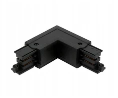 Led Line Prime Jungtis L formos 3 fazių bėgeliui LUMICANTO kairė pusė juoda