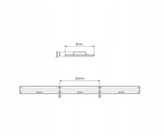 LED juosta 24Vdc, 11W/m, COB 480LED/m, 1100lm, šaltai balta 6500K, IP20, 180°, LED LINE