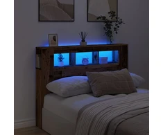 LED galvūgalis, medienos, 140x18,5x103,5cm, apdirbta mediena