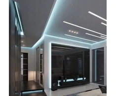 LED profilis R02 kampinis Eco Light EC20624 2m aliuminio baltas + pieniškas gaubtas