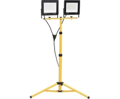 LED prožektorius su stovu, 2 x 100 W, šaltai balta šviesa