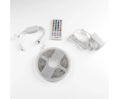 LED juosta Avide 16W RGB 5m Music control, su pultu, IP65
