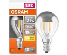 LED lempa Osram Filam, MIRROR, P45, 4W, E14, 2700K, 350lm