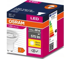 Osram 6,9W LED lemputė VALUE, GU10, PAR16, 60°, 3000K