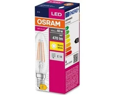 OSRAM VALUE E14 4W/827 CLB40W šilta siūlinė žvakė