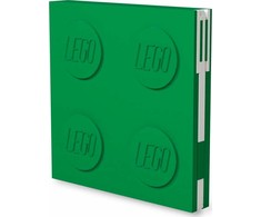 LEGO LEGO Classic kvadratinių LEGO užrašų knygelė su rašikliu – žalia 52443
