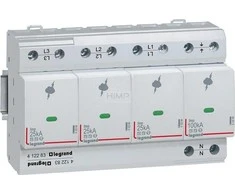 Legrand Viršįtampių ribotuvas Legrand 412283 B tipas 1 4P 25kA 350V AC 1,5kV
