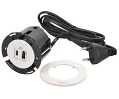 Legrand INCARA Baldinis lizdas DISQ 60 USB A+C 2.0 m baltas 654730