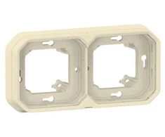 Legrand Paslėptas dvigubas laikiklis 2 vietų Plexo IP55 smėlio spalvos (069853L)