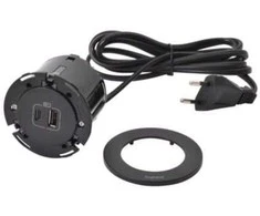 Legrand DISQ 60 baldų lizdas USB A+C 2.0 m juodas 654731