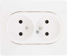 Legrand Lizdas dvigubas kompaktiškas 16 A 250 V su baltomis langinėmis (764541)