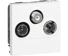Legrand 0 787 86, Palydovinė televizija + televizija + radijas, 2 moduliai, Balta, 45 mm, 33 mm, 45 mm