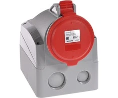 Legrand Fiksuotas lizdas 5P 32A 400V raudona IP44 P17 TEMPRA PRO (555259)