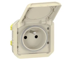 Legrand Kištukinis lizdas 2P+Z 16A 250V IP55 Plexo smėlio spalvos (069828L)