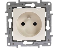 Legrand Lizdas wtyczkowe su uziemieniem 16A 250V kremowe - 664636