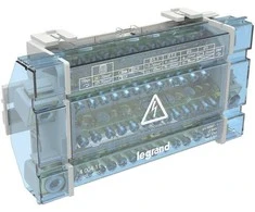 Legrand BR MODULINIO PASKIRSTYMO BLOKAS 160A 4P 10M 1X 70.0 / 2X FI8.5, 4X FI7.5, 8X FI5.3 27KA buvęs 004879