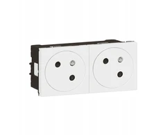 Legrand MOSAIC Lizdas 2x2P+Z automatiniai gnybtai 278164L