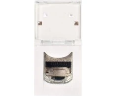 Legrand MOSAIC PC lizdas (vienas RJ45 cat.6) STP balta (076563)
