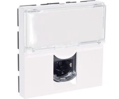 Legrand MOSAIC PC lizdas vienas RJ45 FTP cat.6 2 balti moduliai (076565)