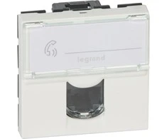 Legrand MOSAIC PC lizdas (viengulė) RJ45 cat.5E UTP balta (076554)
