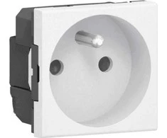 Legrand MOSAIC Socket 2P+Z prijungimas per automatinius gnybtus 16A-250V 278111L