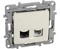 Legrand NILOE RJ11+ RJ45 cat.5 UTP kreminės spalvos telekomunikacijų lizdas (764670)