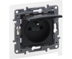 Legrand Nlonoe Selection Nest 2p + su IP44 16A 250V su rainelės, varžtų terminalai antracitas 762237