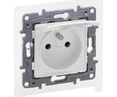 Legrand Nlonoe Selection Nest 2p + su IP44 16A 250V su diafragma, sraigtiniai terminalai perlas 762437
