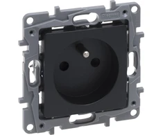 Legrand Niloe Selection Socket 2p+su 16A 250V (su sklende, varžtiniais gnybtais) antracitas 762227