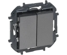 Legrand „Niloe Step 10A“ žvakinis jungiklis – plieno spalvos 863405B