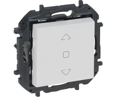 Legrand „Niloe Step“ 3 padėčių roletų valdymo jungiklis – baltas 863144B