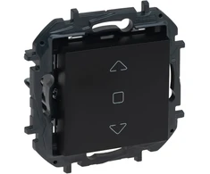 Legrand Niloe Step Rolėtų valdymo jungiklis 3 padėčių juodas 863544B