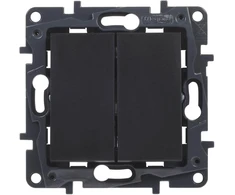 Legrand „Niloe Step“ dviejų pakopų jungiklis 10A - juodos spalvos 863508B